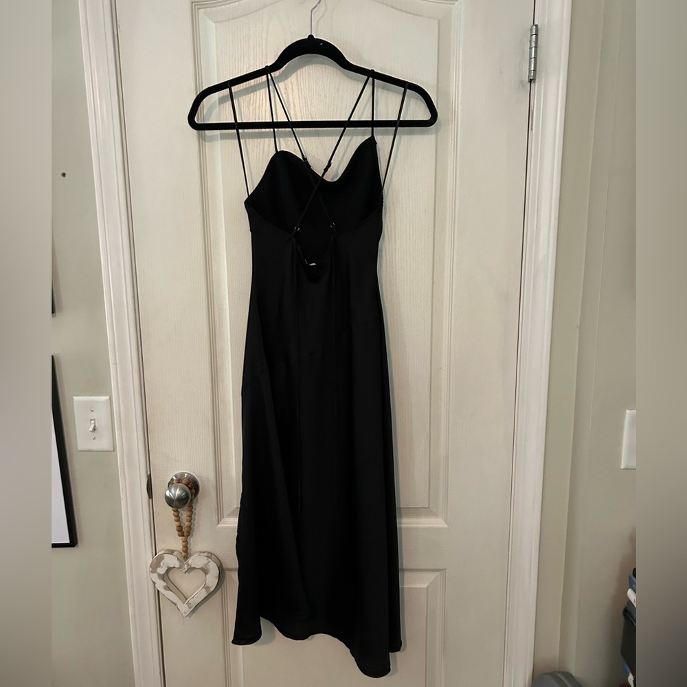 ASTR the Label Elegant Black Strappy Slip Dress